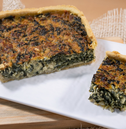 QUICHE LO RREAN DE VEGETALES, ACELGA, CEBOLLA PERLA Y PUERO